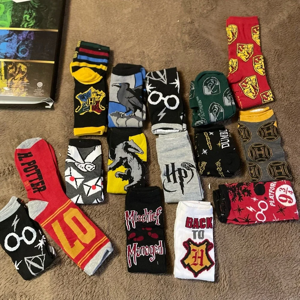 Harry Potter 15 Days of Socks Gift Box, Women’s Shoe Sz 4-10